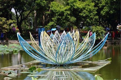 公園景觀小品蓮花不銹鋼雕塑定制