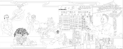 紅色黨建浮雕雕塑原創(chuàng)手繪設(shè)計(jì)稿